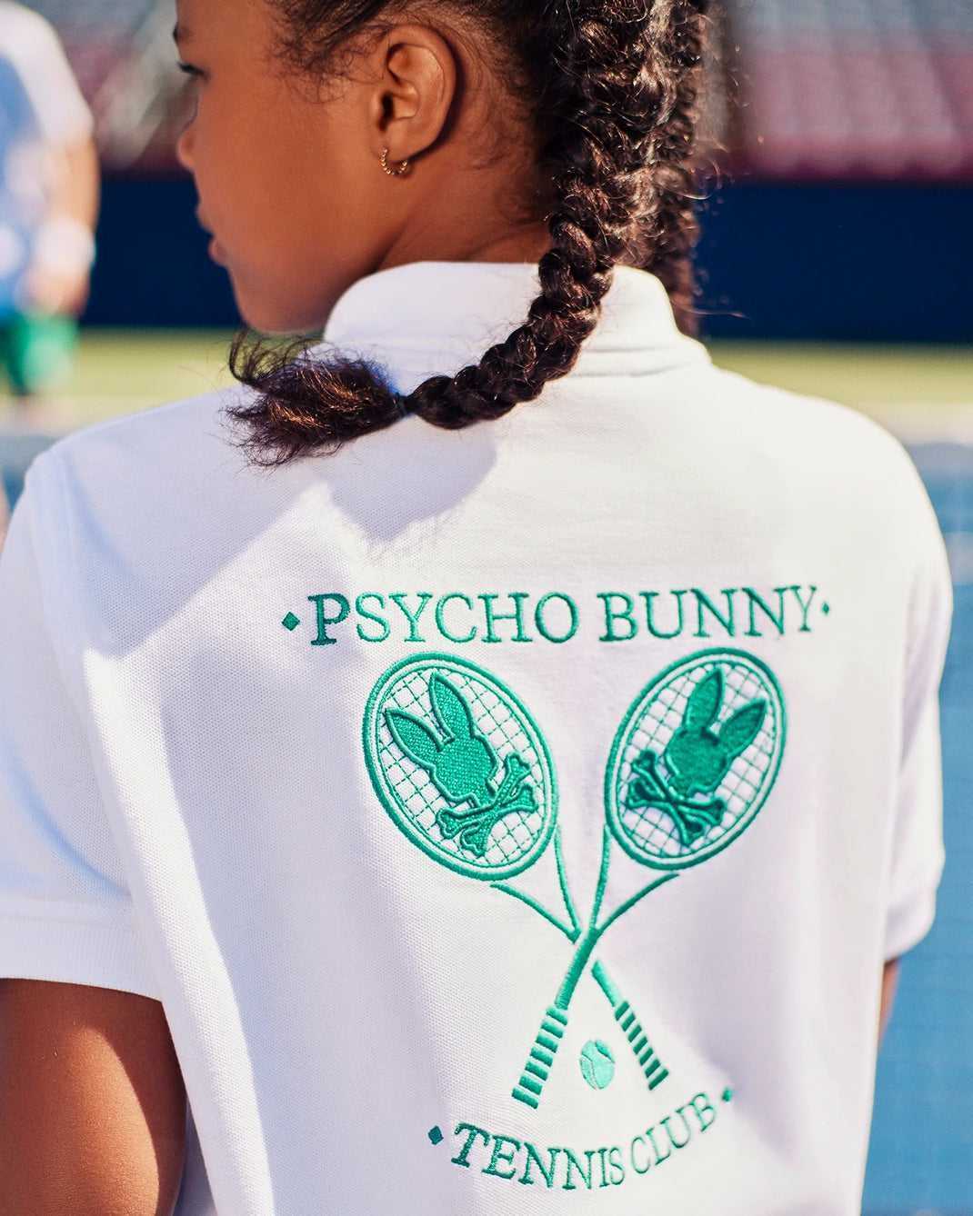 Polos Psycho Bunny Courtside Pique Polo Blanche Enfant | LKC-67870129